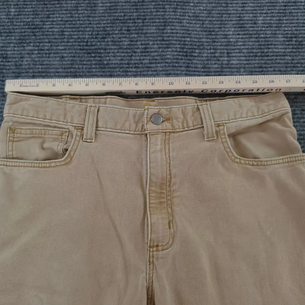 Carhartt Men's Size 34x36 Tan Relaxed Fit Pants